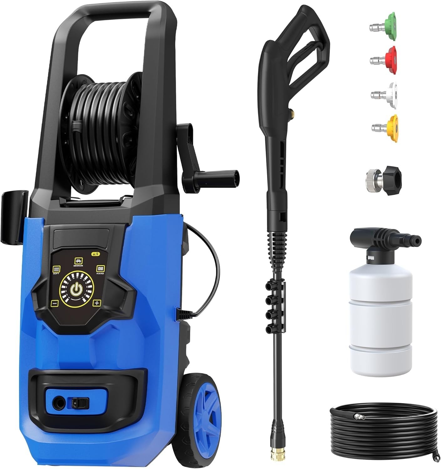5000PSI Pressure Washer &ndash; Touch Screen Power Washer w/ Foam Cannon, 4 Nozzles