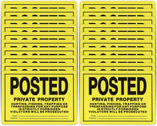 20Pcs Posted No Trespassing Signs, No Hunting Reflective Aluminum Metal Posted