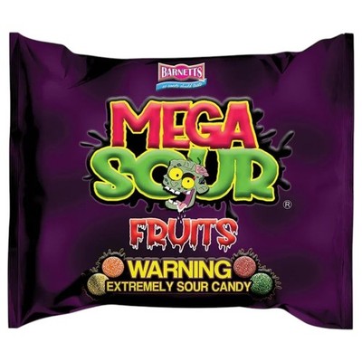 Barnett's Mega Sour Fruits Candy 104g Extreme Sour Gluten Free Candy EXP 2/1/28
