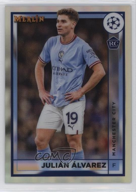 2022 Topps Merlin UEFA Club Competitions Refractor Julian Alvarez #94 Rookie RC