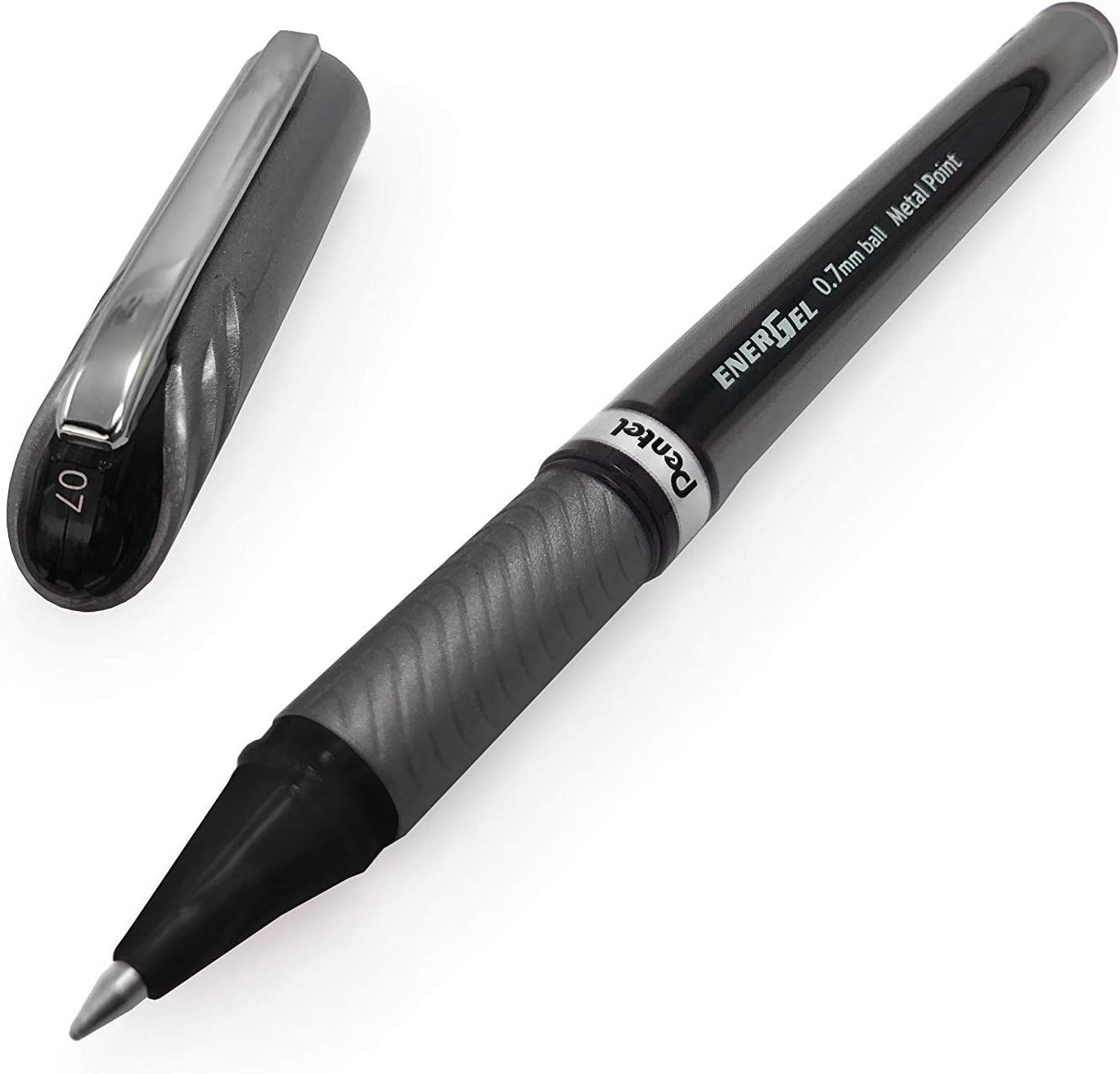 Liquid Gel Ink Rollerball Pen Black 0.7mm Pentel Energel BL27 - 12 Pack