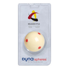 DYNASPHERES RED DOT CUE BALL 6 RED DOTS REG SIZE GREAT FEEDBACK NEW FREE SHIPS