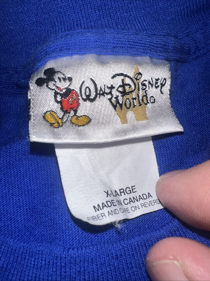 Vintage Y2K 2000 Walt Disney World WDW Graphic T-Shirt Blue Size Men’s XL - Image 4 of 4