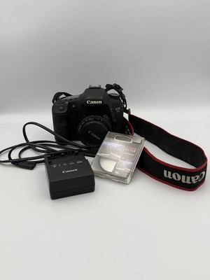 Canon EOS 7D DSLR Camera w EF 50mm 1.8 II Lens and Charger