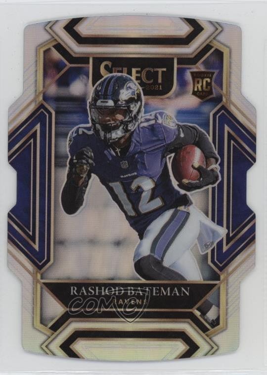 2021 Panini Select Club Level Silver Prizm Die-Cut Rashod Bateman Rookie RC 0zc4