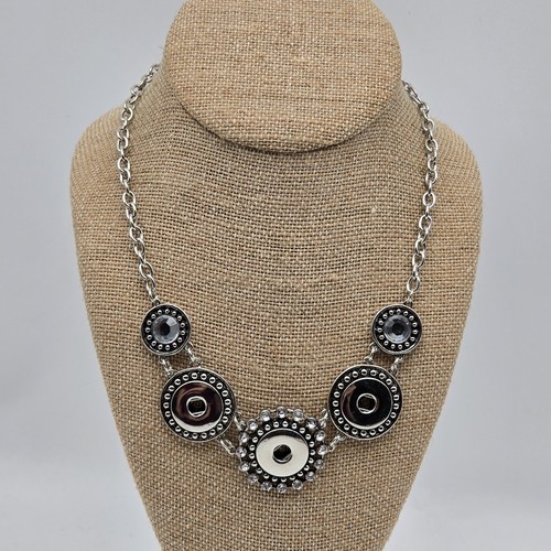 Silver Tone Statement Necklace for Ginger Snaps Noosa Charms - Picture 2 of 11