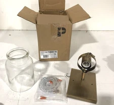 Progress Lighting Calhoun 1-Light Vintage Brass Vanity Light Clear Glass New