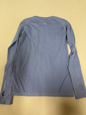 ルルレモン Swiftly Tech Long Sleeve Crew LULULEMON Swiftly Tech Long Sleeve Crew Blue Size 8 Thumbholes 192