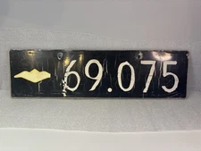 Genuine Danish Denmark Airforce Number License Plate Foreign Military Force