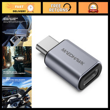 Motorcycle CarPlay Bluetooth Headset Adapter with USB-C Charging Port - Grey