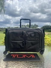 Tumi Alpha 2 Carry on 4 Wheel Spinner Garment Bag Black Retail $950 EUC