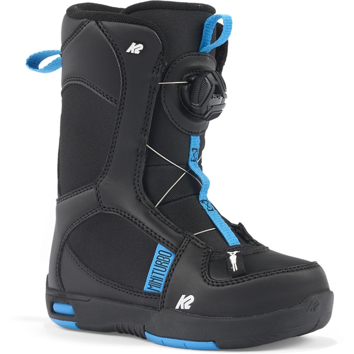 K2 Kids Mini Turbo Snowboard Boots - New 2025 - Black - 9K