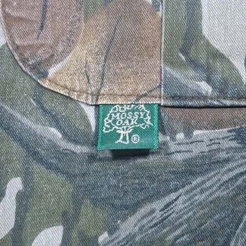VINTAGE MOSSY OAK FULL FOLIAGE CAMO HUNTING SHIRT, MEN'S Large BUTTON FRONT - Image 4 of 4