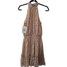 Hudson Gray Paisley Halter Cream Dress Size Small NWT