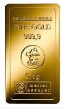 Lingot D'or Pur 24 Carats. 0,1 Grammes  999,9