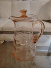 Vintage Pink Depression Glass Pitcher