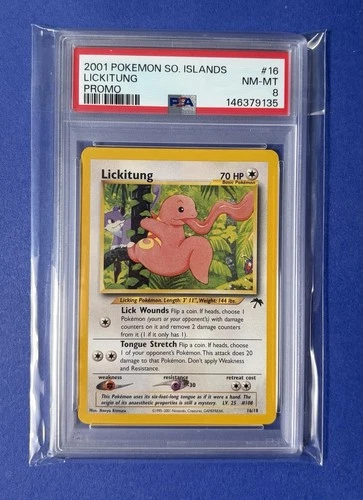 2001 Pokémon So. Islands Lickitung Promo #16 PSA 8 NM-MT