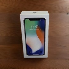 Apple iPhone X - 256GB - Silver - EMPTY BOX ONLY manual stickers Included