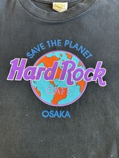 Vintage Hard Rock Cafe Osaka Japan T Shirt USA Made XL Faded Distressed 90s