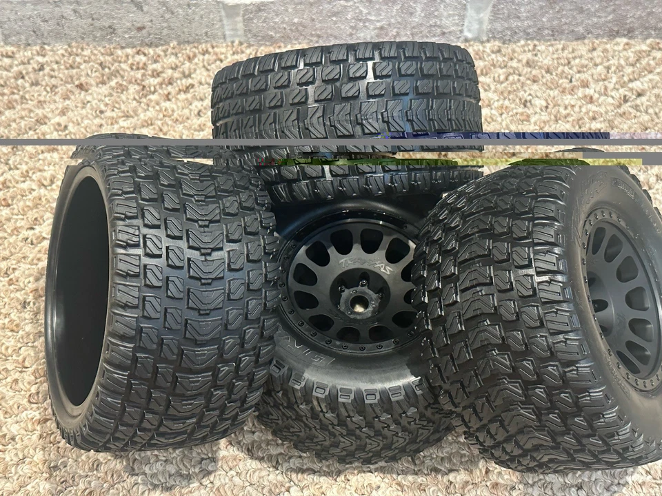 Traxxas Gravix Belted Tires On Black Wheels From Traxxas Xrt 1/6 - Image 1 of 4