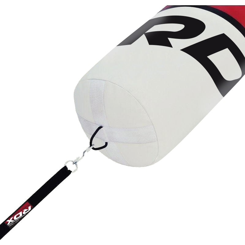 RDX F7 Ego Punch Bag 4ft/5ft - Red/White Boxing Bag for Fitness & Training