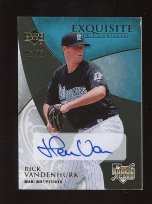 2007 UD Exquisite Rookie Signature Materials #127 Rick van den Hurk Auto /75