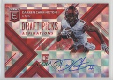 2018 Panini Elite Draft Picks Aspirations Red 7/20 Darren Carrington II Auto 0c2