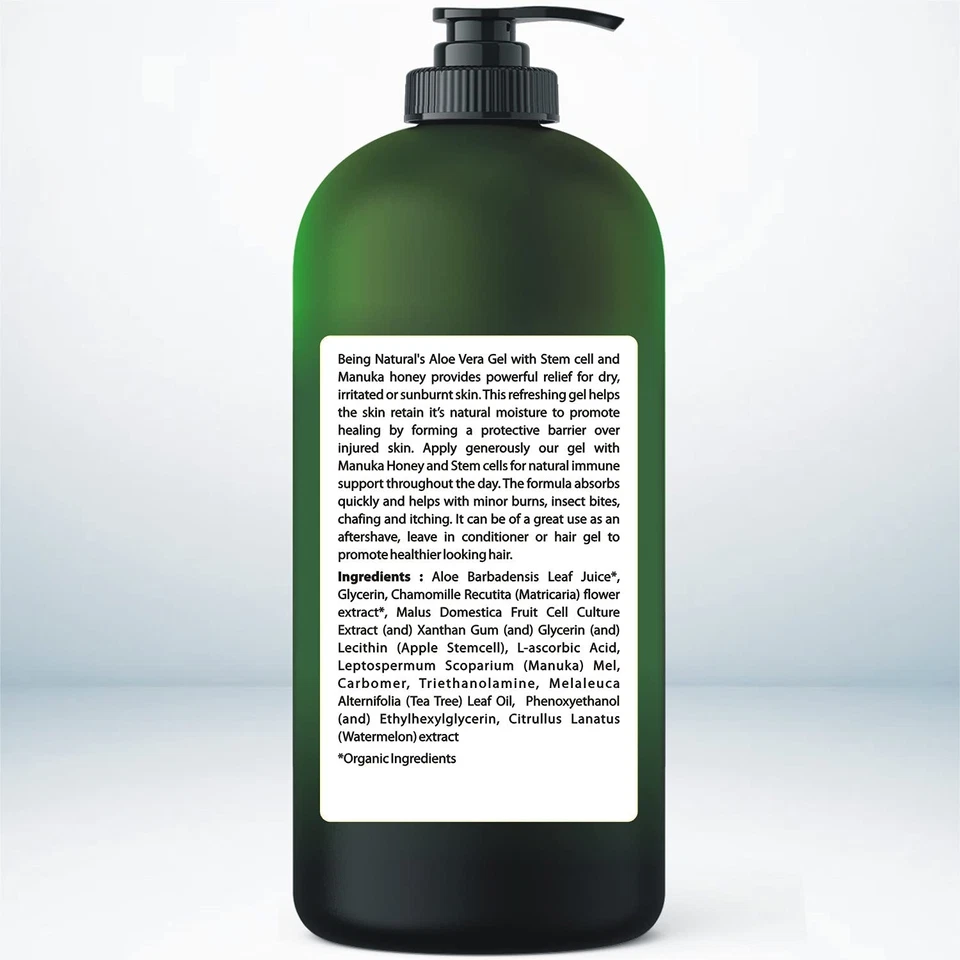 Aloe vera Gel - from 100% Pure Organic Aloe Infused with Manuka Honey, Stem Cell - Image 2 of 4