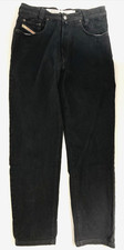 VTG Y2K Diesel Jeans New Saddle Men 32x33 Black Relaxed Tapered Button Fly Italy
