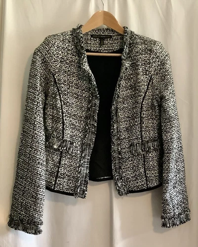 CHANEL WHITE HOUSE BL MARKET Giacca (S) Grigio Classico Frange