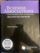Business Associations  2025 Statutes and Rule...