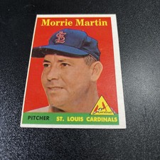 1958 Topps - Morrie Martin #53 Player Name in Yellow
