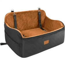 Dog Car Seat for Medium And Large Dogs, Pet Travel Car Bed with Seat Belt Pass