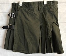 Kommando Kilts Utility Waist Size 46 48 Olive Green Pleated Buckle Pockets 2XL