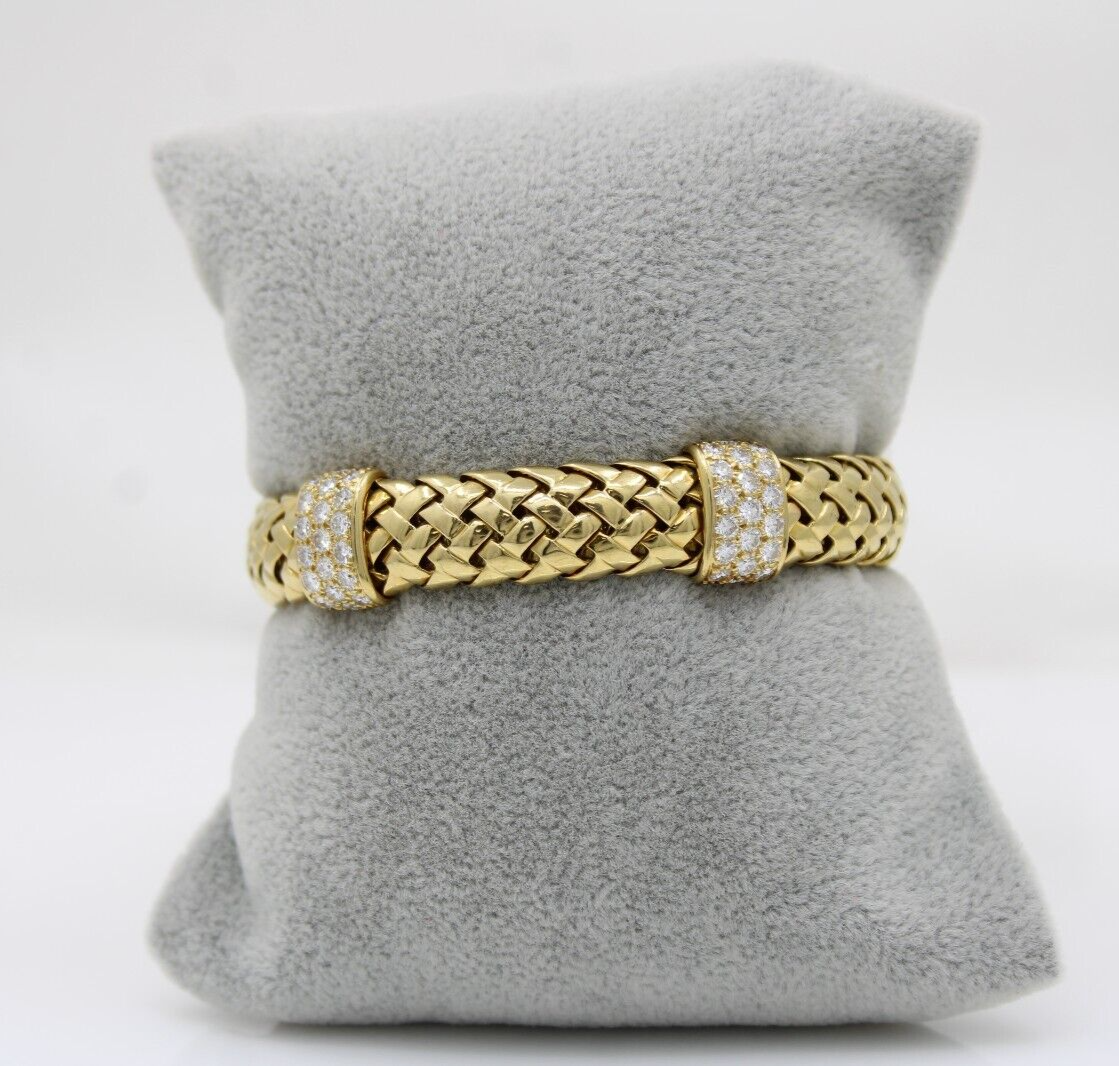 Tiffany & Co. 18k Yellow Gold Vannerie Natural Diamond Woven Tiffany & Co. 18k Yellow Gold Vannerie Natural Diamond Woven