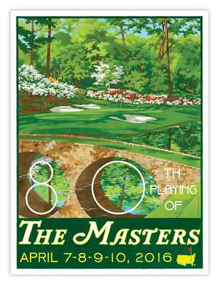 Lee Wybranski Limited Edition Masters Poster Augusta National Golf Sign 2016