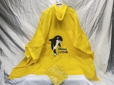 Vintage 1990 Sea World Shamu Killer Whale Vinyl Rain Poncho with pouch