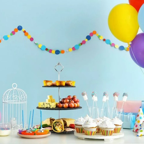 3 in 1 Cake Stand Afternoon Tea Natural Slate Wedding Plates Party Tableware UK - Picture 3 of 6
