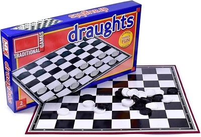 Draughts Traditional Family Board Game Holiday Party Fun Best Xmas Gift