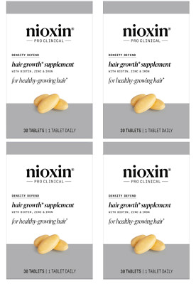Nioxin Recharging Complex Supplements 30 Tablets (EXP : 10-2025)(Pack of 4)