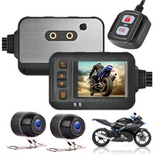 Motorcycle Dash Cam Front + Rear Camera 2.0 inch Display Motorbike DVR System