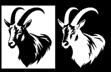 Goat Graphic Vinyl Decal Car Window Laptop Tablet Notebook Tumbler