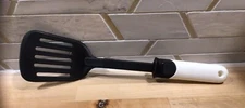 EKCO BLACK WHITE Nylon EASY GRIP SLOTTED TURNER FLIPPER SPATULA 13” Long