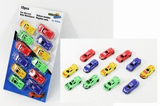 SAMOCHÓD ZABAWKOWY 12 X ZABAWKA SAMOCHODOWA ŻÓŁTY NIEBIESKI POJAZDY 6,5 CM SAMOCHÓD WYŚCIGOWY NOWY