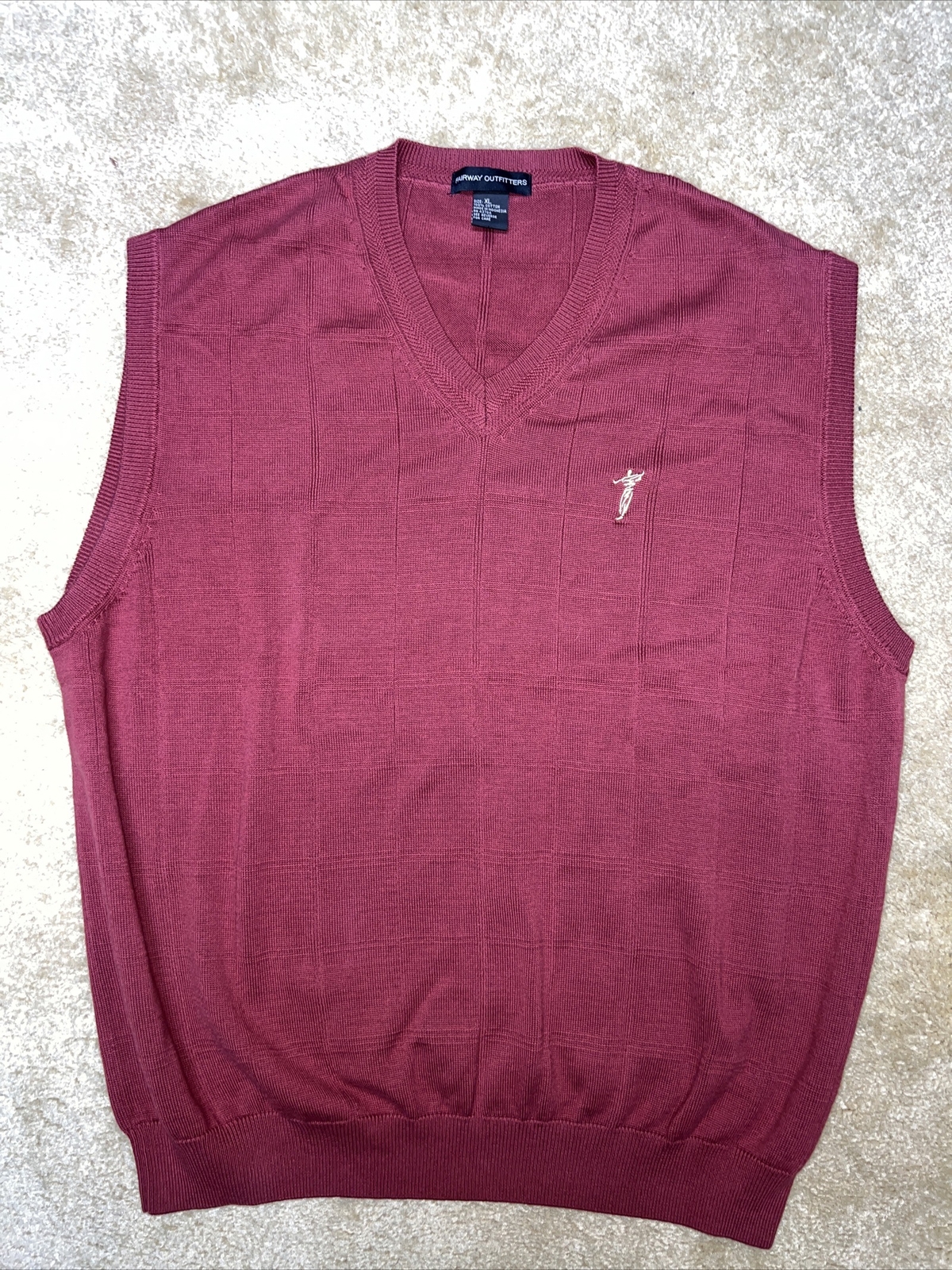 Fairway Outfitters Men's Burgandy Pullover Sweater Vest Size XL