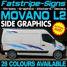 to fit VAUXHALL MOVANO L2 MWB GRAPHICS STICKERS STRIPES DECALS CAMPER VAN