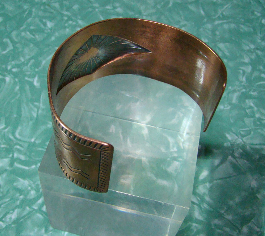 Vintage Solid Copper Cuff Bracelet South West Wes… - image 4