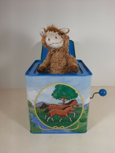 Schylling Dancer The Horse Metal Wind Up Musical Hand Crank Jack In The Box | eBay