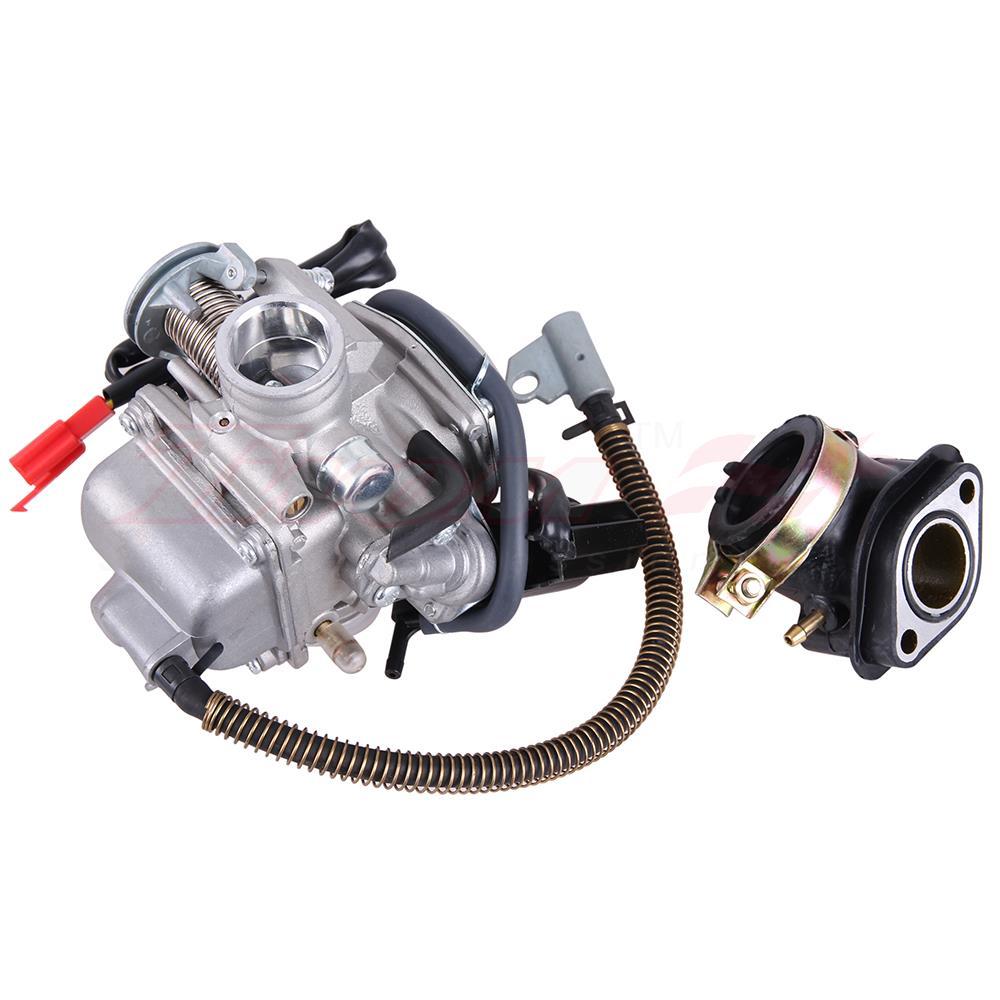 WOOSTAR PD24J Carburateur met 42mm Luchtfilter Inlaatspruitstuk