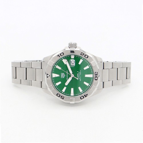 TAG Heuer Aquaracer Calibre 5 WAY2015 BA0927 300m Date Green SS Men Automatic - 第 5/5 張圖片